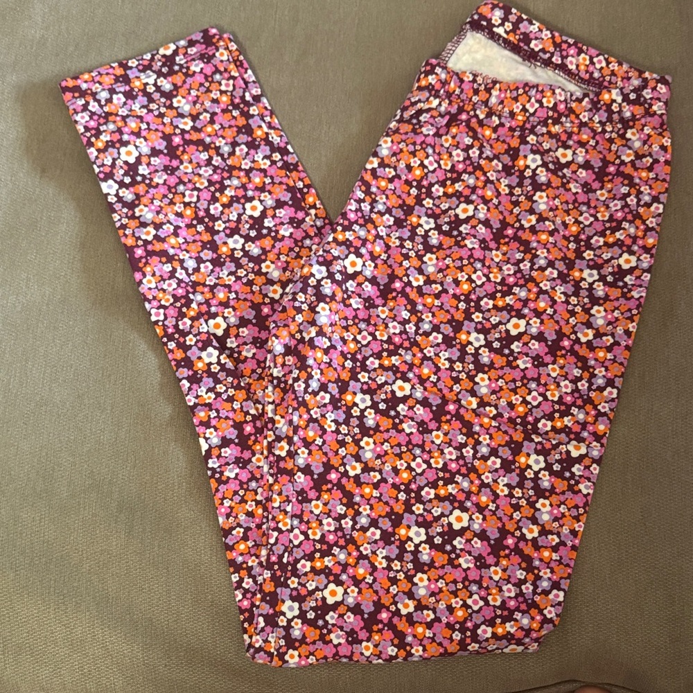 Cat & Jack Floral Kids Leggings - Pink and Orange